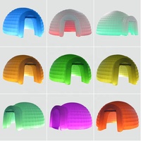 Tente gonflable portative de camping de dôme d'événements commerciaux tente gonflable extérieure de dôme d'igloo d'éclairage de 3/4m