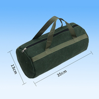 Sacs à outils en toile épaisse ronde vert foncé vierge d'usine, personnalisables, durables, petite et grande taille, kit ElectricTook