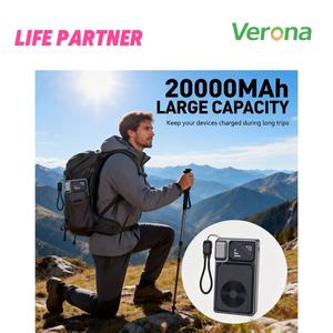 Chargeur mural magnétique sans fil intégré avec prise secteur, technologie GaN 22,5W, 20000mAh, charge rapide USB, support et affichage LED - Product Image 3