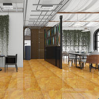 Nouvelles dalles de sol en porcelaine brillante 600x600, isolation thermique, effet marbre de luxe, pour salon