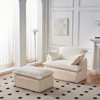 Vakuumkomprimierter Cord-Sessel mit Weichem, Hochelastischem Schaumstoff für Wohnzimmer und Apartment
