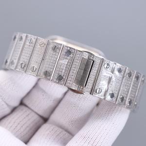 Reloj Mecánico Santoses de Lujo de Alta Calidad con Incrustaciones de Diamantes Moissanite, Resistente al Agua 20 Bar, Esfera de 40MM - Product Image 5