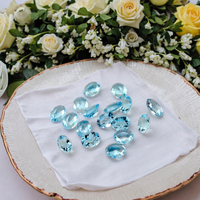 Vente en gros de pierres précieuses naturelles topaze bleu ciel de taille ovale pour bijoux en argent sterling pierres précieuses en vrac