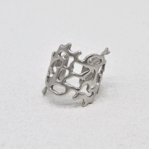Großhandel Modeschmuck <span class=keywords><strong>Ring</strong></span> Edelstahl Versilbert Blumen-Schlangen-Form Geometrisch Hip-Hop Unisex Verstellbar - Product Image 5