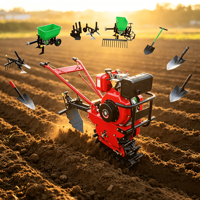 Motoculteur diesel 7HP 8HP 10HP, cultivateur agricole 4 temps, rotoculteur pour le travail de labour et de désherbage des jardins et des champs