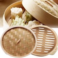 Couvercle de panier vapeur en bambou fait à la main pour la nourriture chinoise Logo personnalisable pour les boulettes de légumes poisson viande vapeur cuisson des aliments