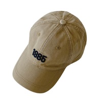 2022 MTBB gorra de béisbol atlética de estilo coreano de moda para niños Retro negro Denim carta algodón lavado Gorras para bebés