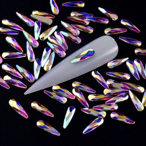 OLeeya Usine Vente en Gros K9 Qualité Verre 100pcs Formes Cristaux à Dos Plat Strass Non Hot Fix pour Nail Art Décoration - Product Image 4