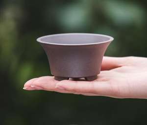 <span class=keywords><strong>2025</strong></span> 클래식 퍼플 클레이 라운드 분재 화분 유약 화분 핫 세일 정원 장식 도매 클래식 분재 화분 - Product Image 2