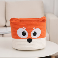 Panier de rangement multifonctionnel en coton tissé écologique pour enfants, style moderne, pour jouets et vêtements sales