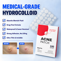 Patchs Hydrocolloïdes Anti-Acné et Anti-Imperfections Visage, Style Coréen Personnalisé, 36 Points, à l'Acide Salicylique, Traitement Invisible et Puissant