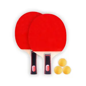 Table Tennis Set Factory Custom Provided Professional Table Tennis Racket 2 Racket 3 Balls Ping Pong Paddles Set For Indoor Outdoor Games