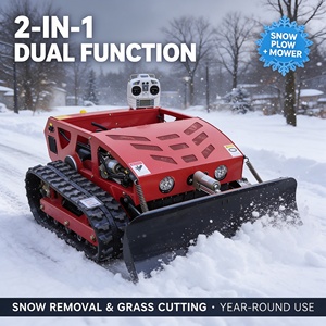 RC Crawler Type <b>Lawn</b> <b>Mower</b> With Snow Shovel 2-in-1 Remote Control Grass Cutting Machine SnowPlough ForGardenOrchard SnowClearing - Product Image 3