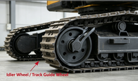 Ensemble de roues d'entraînement avant pour excavatrice et bulldozer 4658418, pièces de train de roulement pour CAT Komatsu Hitachi, vente en gros d'usine, acier allié, neuf