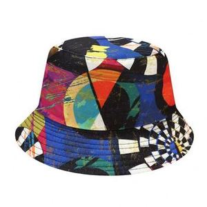 Top Sales Vintage Style Cotton Fabric Bucket <b>Hat</b> Designer Custom Logo Printed Outdoor Fishing Cycling <b>Summer</b> Style - Product Image 3