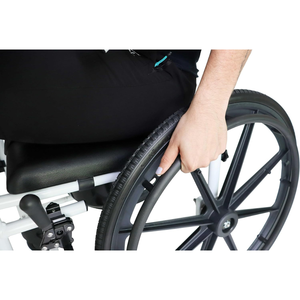Sedia da Doccia Autopropulsa, Sedia a Rotelle per Doccia con WC, Nera KMINA K30031 - Product Image 3