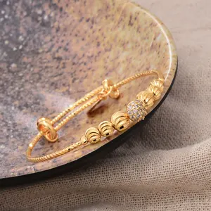 Luxury 24k Gold Plated Bracelets Baby Child Arabic Nigerian New Design Bangles Ethiopia Jewellery Gifts Wholesale