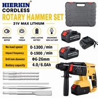 HIERKIN Outils de fabrication professionnels, Perceuses à percussion rechargeables avec mèches de perçage à percussion