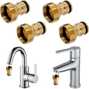 Connecteur <span class=keywords><strong>de</strong></span> robinet à courbure élevée à conversion rapide pour pommeaux <span class=keywords><strong>de</strong></span> <span class=keywords><strong>douche</strong></span> <span class=keywords><strong>de</strong></span> <span class=keywords><strong>salle</strong></span> <span class=keywords><strong>de</strong></span> <span class=keywords><strong>bain</strong></span> adaptateur <span class=keywords><strong>de</strong></span> tuyau d'eau pour machines à laver et lavabos - Product Image 6