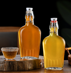 240ml 480ml 8 Pack/Lot 8.5 Oz Extrait de <span class=keywords><strong>vanille</strong></span> Bouteilles en verre vides avec couvercle pivotant pour liquides Whisky Liqueur Vin Vodka <span class=keywords><strong>Rhum</strong></span> - Product Image 5