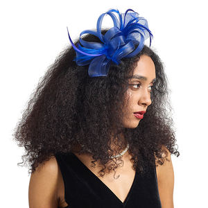 Diskon besar aksesori rambut pita bunga bulu pada ikat kepala dan klip aksesori kepala pesta teh topi pesona Aksesori Wanita - Product Image 5