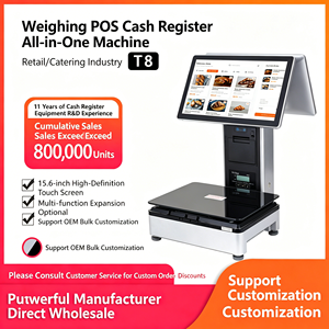 Caja Registradora POS de 15.6 Pulgadas con Báscula Integrada, Impresora de Recibos Electrónica, Báscula de Peso para Punto de Venta Minorista - Product Image 4