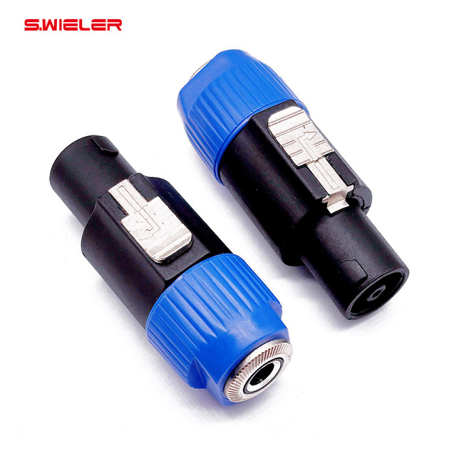 Speakon Male to Mono 1/4 Inch Ts Female Converter Stage Speaker Amplifier Mixer Connector Nl4fc Speaker to 6.35mm Adapter