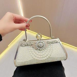 2025 New Fashion Evening Bags Luxury Rhinestone pearl evening purse Party women's tote bags crossbody handbag <b>Wedding</b> <b>clutch</b> bag - Product Image 2