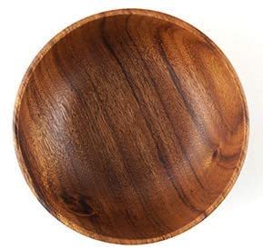 Ciotola in legno di Acacia rotonda alla <span class=keywords><strong>moda</strong></span> all'ingrosso eco-friendly fatta a mano per servire condimenti sale noci Snack crema al miele - Product Image 6