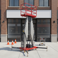 Plateforme élévatrice électrique mobile hydraulique à mât vertical en aluminium, 4m, 6m, 8m, 10m, 12m, 14m, pour une ou deux personnes