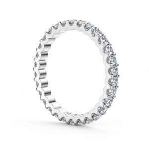 Bague d'éternité en argent sterling Dylam au design tendance, avec pierres de moissanite VVS1 couleur D, pour mariage ou promesse, bijoux raffinés - Product Image 3