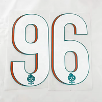 Numéros et lettres thermocollants pour maillots de football en film PET lavable et écologique, personnalisés, imprimés à l'écran, directement de l'usine