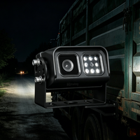Caméra de recul avec détection d'angle mort par IA et alarme audio-visuelle, système de surveillance à vision nocturne IR pour flotte logistique et remorques