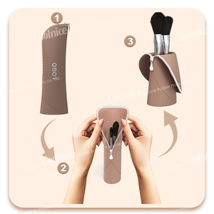 Sacs à pinceaux de maquillage en silicone de haute qualité, étui pour pinceaux de maquillage, pochette de rangement pour outils de maquillage - Product Image 5