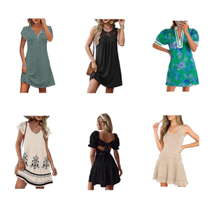 Vestidos de Verano para Mujer Estilo Europeo Americano SIN Marca Modelo QZ-030 Holgados Casuales de Manga Corta Origen CN/GUA Plazo de Entrega de Muestra de 7 Días - Product Image 4