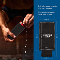 Manchon isotherme magnétique OEM durable en néoprène de 3 mm pour canette de 12 oz, personnalisable, imperméable et réutilisable pour barbecue, fête, camping