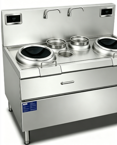 Estufa Comercial de Doble Wok y Doble Estación para Sopas, para Cantina o Restaurante - Product Image 3