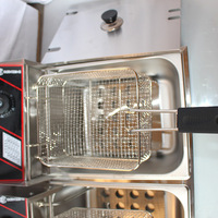 Freidora Eléctrica Comercial de Doble Tanque y Doble Filtro, Directo de Fábrica, con 2500W de Potencia para Pollo Frito y Otros Alimentos