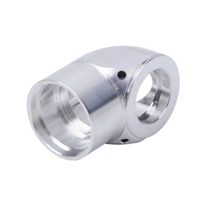 Adaptateur coudé en aluminium 90 degrés usiné CNC 3D sur mesure avec prototypage rapide pour usage automobile et industriel - Product Image 1