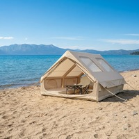 Tente Gonflable Automatique Épaisse et Imperméable de 12 m² avec Grande Fenêtre Panoramique, Tente de Toit en Tissu Oxford pour l'Intimité, Adaptée à Toutes les Saisons