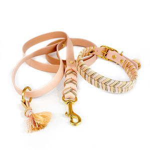 Collar de perro táctico ajustable bohemio 2025, correa de cuero trenzado genuino con nailon PU y plástico, diferentes tamaños disponibles - Product Image 1