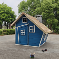 Maisonnette interactive en bois pour l'extérieur, modèles animatroniques, équipement de jardin et de parc pour tout-petits, fabrication en plastique, cour pour enfants