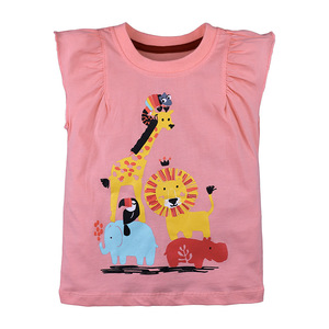 Top Fashion Sweet Cute Teen Girls T-shirt <b>for</b> Children Kids With Cartoon <b>Animals</b> <b>Pattern</b> Printing - Product Image 1