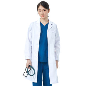 เสื้อกาวน์สีขาวสำหรับแพทย์ ห้องผ่าตัด ทันตแพทย์ เสื้อกาวน์สำหรับนักศึกษา โรงพยาบาลสัตว์ เสื้อกาวน์เด็ก ชุดระบายอากาศได้ดี เสื้อกาวน์คอปกสำหรับผู้ชาย - Product Image 5