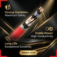 Câble électrique monophasé Zhongkai BS7835 1*50mm² Cuivre XLPE LSZH 6.35/11(12)kV pour distribution d'énergie souterraine