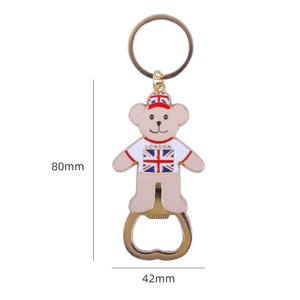 London Souvenir British Bear Metal Craft Keychain with Bottle Opener, <strong>UK</strong> Travel Gift &amp; Accessory - Product Image 4