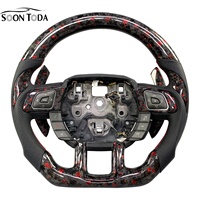 Volant en cuir perforé en fibre de carbone LED pour Land Rover Sport Range SVR L494 L405 Evoque Volant en fibre de carbone