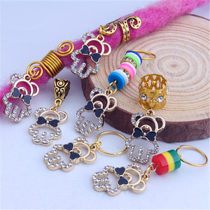 1 sac Dirty Braid Hairpin Hairpin Buckle Girl's Headwear Braid Alloy Point Drill Oil Drop Bear Pendant European American Style Party - Product Image 2