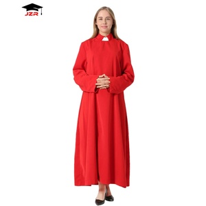 Wholesale Matte Clergy Robe <strong>Priest</strong> Pulpit Costume Altar Server <strong>Vestments</strong> <strong>Anglican</strong> Choir Cassock Robe with Lining - Product Image 1