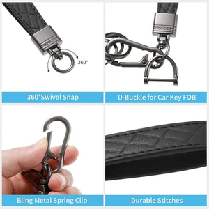 Porte-clés en cuir de qualité supérieure avec un design minimaliste, porte-clés durable pour hommes et femmes, porte-clés universel - Product Image 3